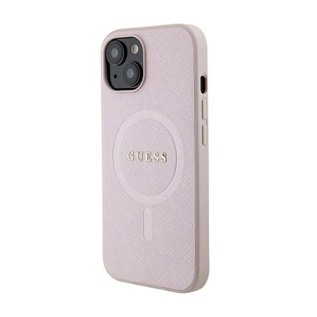 Guess Saffiano MagSafe - iPhone 15 Plus Case (pink)