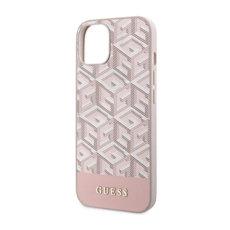 Guess GCube Stripes MagSafe - Schutzhülle für iPhone 14 (Pink)