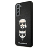 Karl Lagerfeld Saffiano Karl & Choupette Heads - Etui Samsung Galaxy S21 FE (czarny)