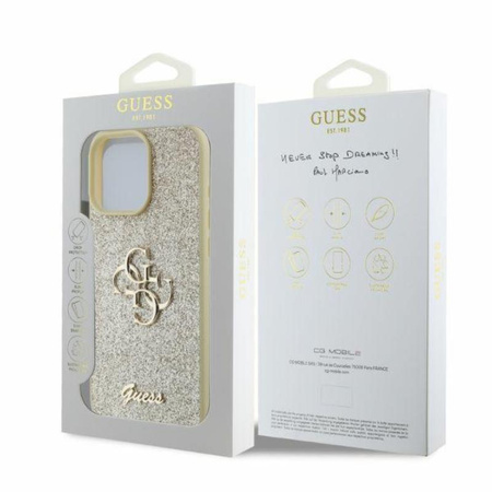 Guess Fixed Glitter Big 4G - Hülle iPhone 16 Pro Max (gold)