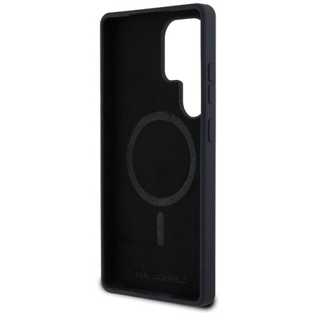 Karl Lagerfeld Silicone Double Heads And Circle MagSafe - Samsung Galaxy S25 Ultra Case (black)