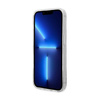 Guess 4G Stripe Script Logo Electroplated Pattern - Coque pour iPhone 14 Pro (bleu)