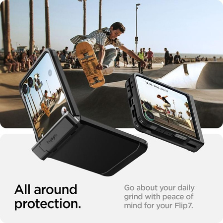 ETUI MAGSAFE SPIGEN DO GALAXY Z FLIP 7, Czarne, Wytrzymałe, Premium Case