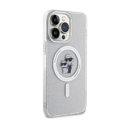 Karl Lagerfeld Karl & Choupette Glitter MagSafe - iPhone 14 Pro Max Case (Transparent)