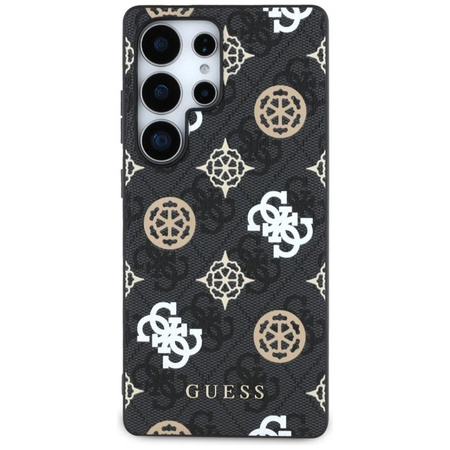 Guess 4G Printed Colored Peony Pattern MagSafe - Case for Samsung Galaxy S25 Ultra (black)