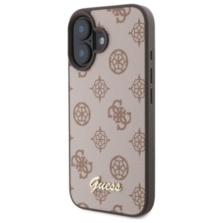 Guess Peony Script MagSafe - iPhone 16 Case (brown)