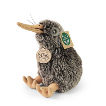 Rappa - Plyšový realistický maskot kiwi sedící 15 cm Ekologický