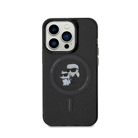 Karl Lagerfeld Karl & Choupette Glitter Magsafe - Case for iPhone 15 Pro (Black)