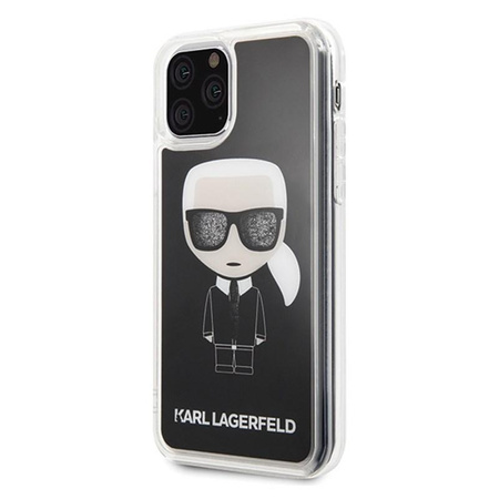 Karl Lagerfeld Iconic Glitter - iPhone 11 Pro Max Tasche (Schwarz)