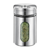 Küchenprofi - Stainless Steel Spice Container with Window and 3 Dispensing Sieves 8x5 cm