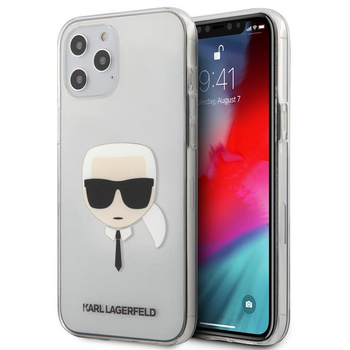 Karl Lagerfeld Head - pouzdro pro iPhone 12 Pro Max (průhledné)