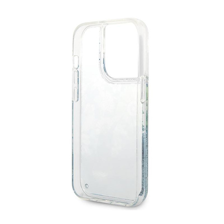 Guess Liquid Glitter Flower - iPhone 14 Pro Case (green)