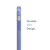 Speck Presidio Perfect-Clear avec Impact Geometry - Coque pour iPhone 15 Plus / 14 Plus avec revêtement MICROBAN (Clear / Grounded Purple)