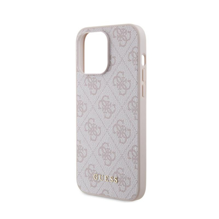 Guess 4G Metall Gold Logo - iPhone 15 Pro Max Tasche (rosa)