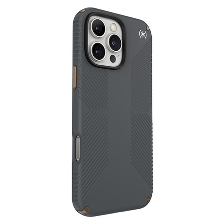 Speck Presidio2 Grip - pouzdro pro iPhone 16 Pro Max (Charcoal Grey / Cool Bronze / White)