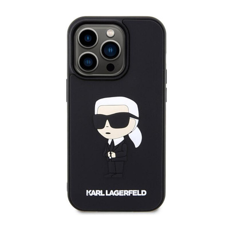 Karl Lagerfeld 3D Rubber NFT Ikonik - pouzdro pro iPhone 14 Pro (černé)