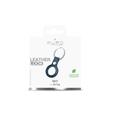 Puro SKY Case - Brelok do Apple AirTag ze skóry ekologicznej (granatowy)
