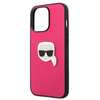 Karl Lagerfeld PU Leather Karl's Head Metal - iPhone 13 Pro Max Case (pink)