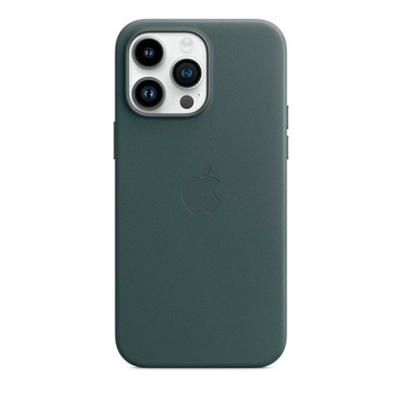 Apple Leather Case - Skórzane etui z MagSafe do iPhone 14 Pro Max (leśna zieleń)