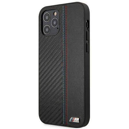 BMW Carbon Tricolor - iPhone 12 Pro Max tok (fekete)