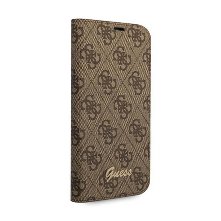 Guess 4G Metal Camera Outline Booktype Case - iPhone 14 Case (brown)