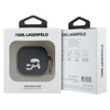Karl Lagerfeld Silikonové pouzdro Karl & Choupette Head 3D - AirPods 4 (černé)
