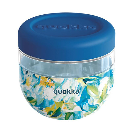 Quokka Bubble Food Jar - Lebensmittelbehälter / Lunchbox 770 ml (Blue Peonies)