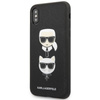 Karl Lagerfeld Saffiano Karl & Choupette Heads - iPhone Xs Max Case (black)
