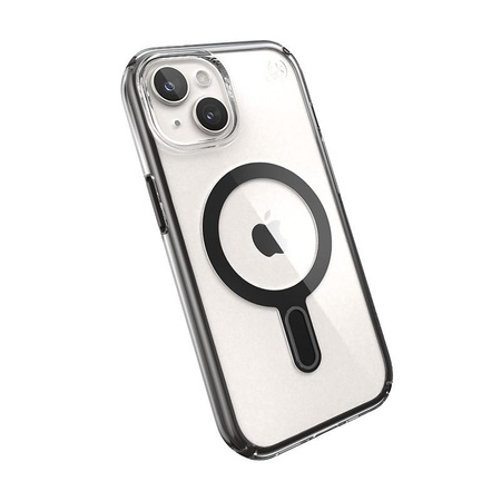 Speck Presidio Perfect-Clear ClickLock & MagSafe - Tasche iPhone 16e / iPhone 15 / iPhone 14 / iPhone 13 (Klar / Mattschwarz / Schiefergrau)