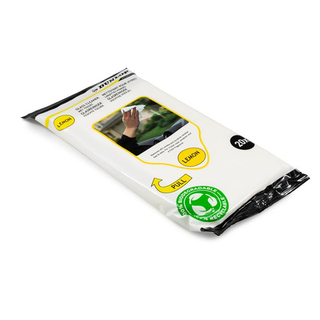 Chusteczki Nawilżane do Szyb Mokre do Czyszczenia Samochodu Dunlop 20 szt.