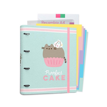 Pusheen - classeur A4 avec des pages de la collection Foodie (4 anneaux, élastique)