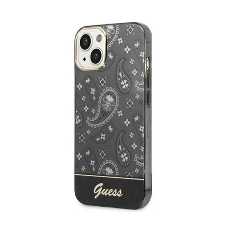 Guess Bandana Paisley - pouzdro pro iPhone 14 Plus (černá)