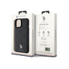 US Polo Assn Yoke Pattern - iPhone 15 Tasche (schwarz)