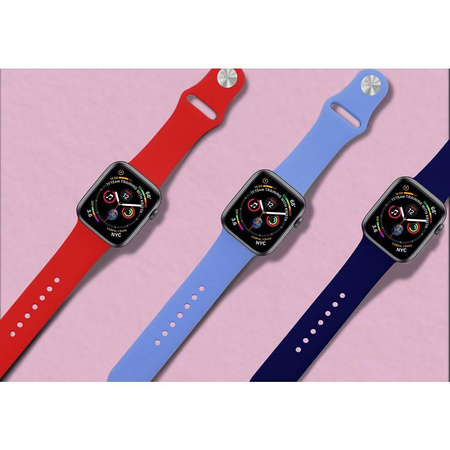 PURO ICON - Elastyczny pasek sportowy do Apple Watch 42/44/45 mm (S/M & M/L) (czerwony)