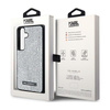 Karl Lagerfeld Rhinestone Metal Logo - pouzdro pro Samsung Galaxy S24 (stříbrné)