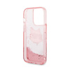 Karl Lagerfeld Liquid Glitter NFT Choupette Head - iPhone 14 Pro Max Tasche (rosa)