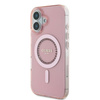 Guess IML Rhinestones MagSafe - pouzdro pro iPhone 16 (růžové)
