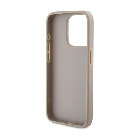 Guess 4G Triangle Metal Logo - pouzdro pro iPhone 15 Pro Max (bílé)