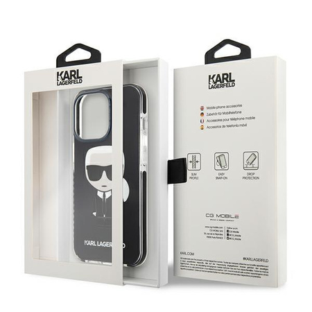 Karl Lagerfeld Fullbody Ikonik - Coque iPhone 13 Pro Max (Noir)