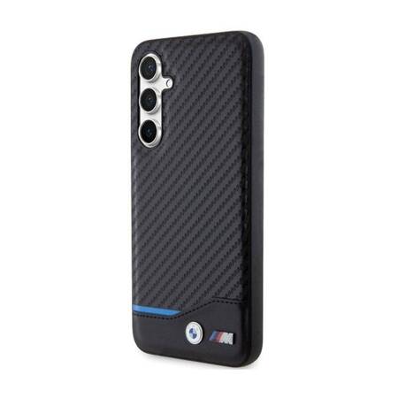 BMW Leather Carbon Blue Line - Etui Samsung Galaxy S23 FE (czarny)