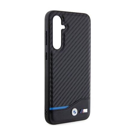 BMW Leather Carbon Blue Line - Etui Samsung Galaxy S23 FE (czarny)