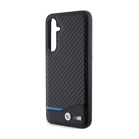 BMW Leather Carbon Blue Line - Etui Samsung Galaxy S23 FE (czarny)