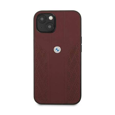 BMW Leather Curve Perforate HC - Etui iPhone 13 (czerwony)