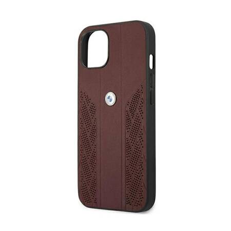 BMW Leather Curve Perforate HC - Etui iPhone 13 mini (czerwony)