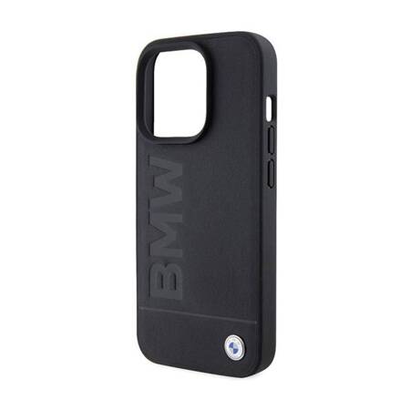 BMW Leather Hot Stamp - Etui iPhone 15 Pro (czarny)