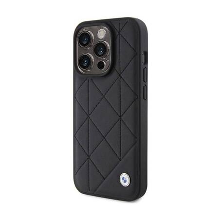 BMW Leather Quilted - Etui iPhone 15 Pro (czarny)