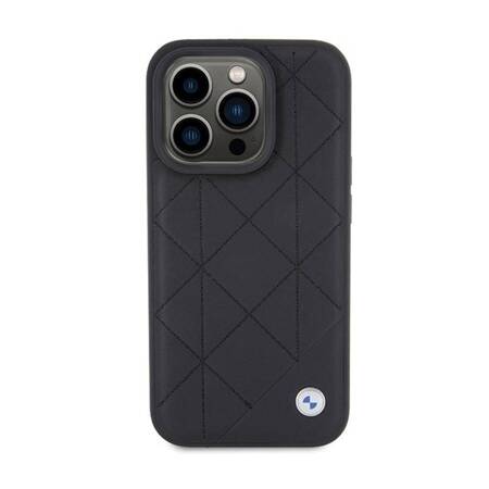 BMW Leather Quilted - Etui iPhone 15 Pro (czarny)