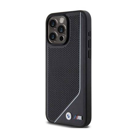 BMW Perforated Twisted Line MagSafe - Etui iPhone 15 Pro Max (czarny)