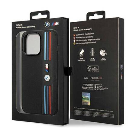 BMW Tricolor M Collection - Etui iPhone 14 Pro (czarny)