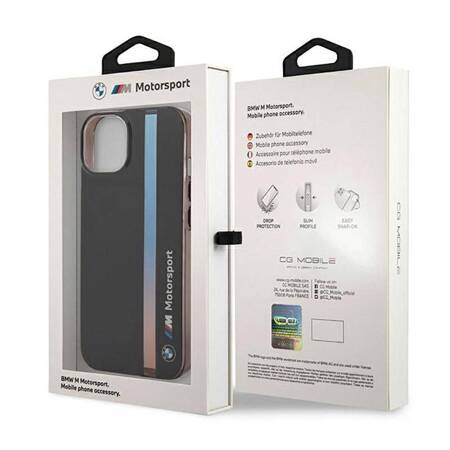 BMW Tricolor Stripe - Etui iPhone 14 (Czarny)